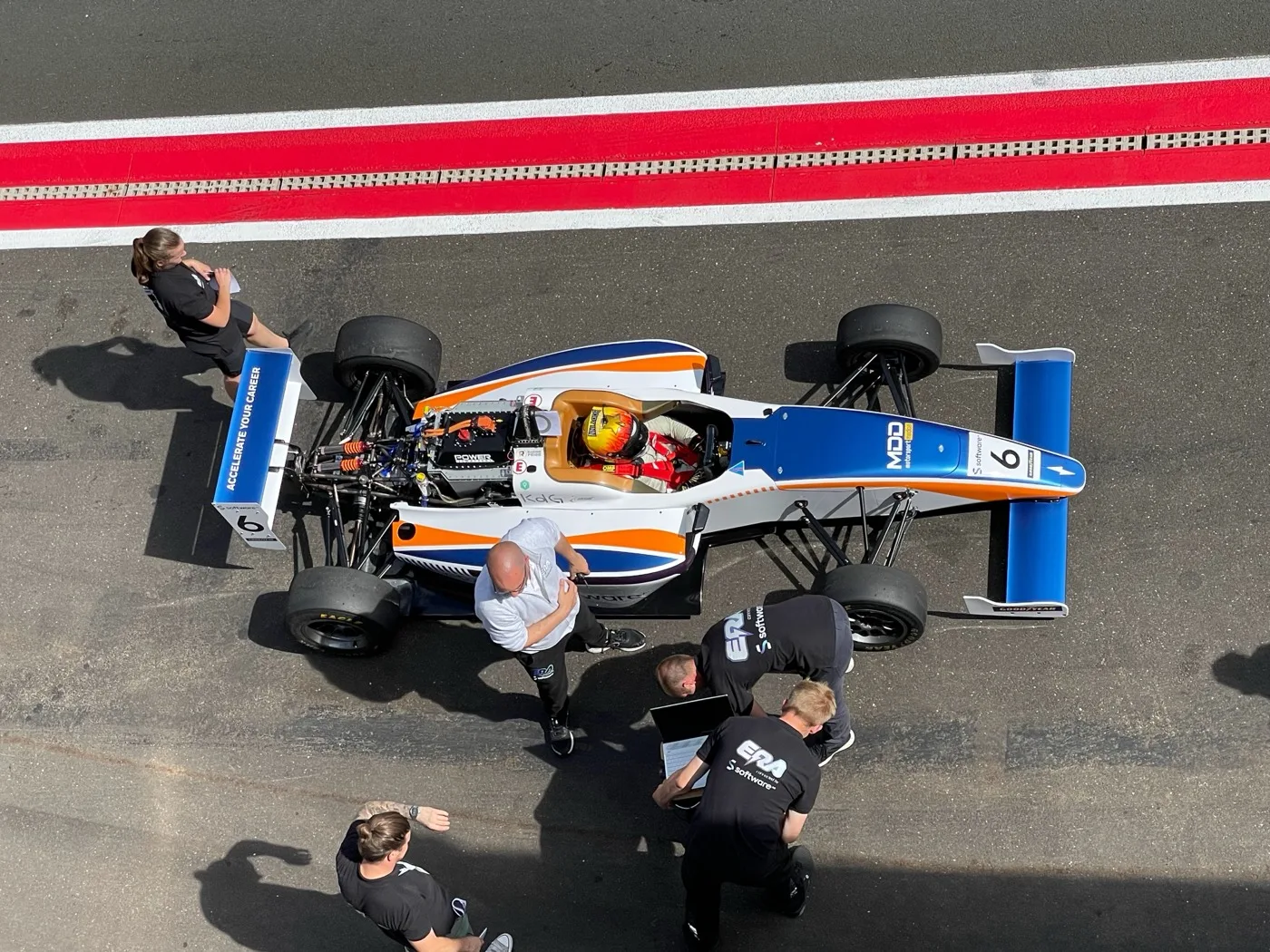 ERA pit crew working on a car